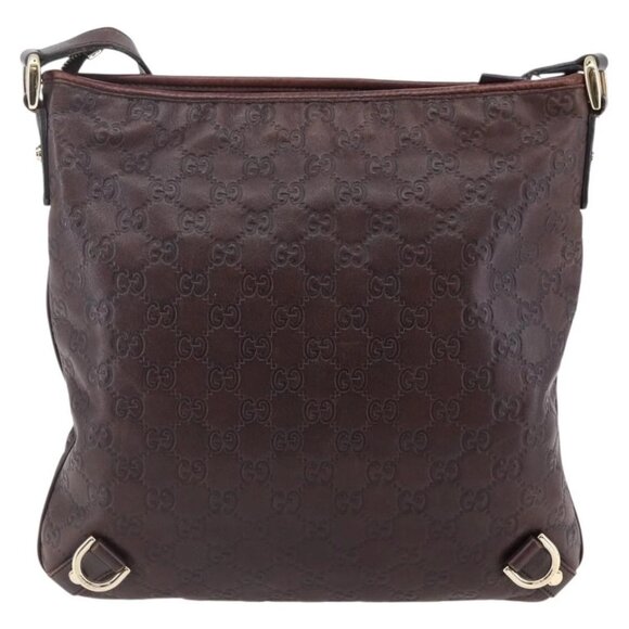 GUCCI Guccissima Abbey GG Canvas Bag Leather Bordeaux Gold 131326 Auth ep11342 - Picture 2 of 16